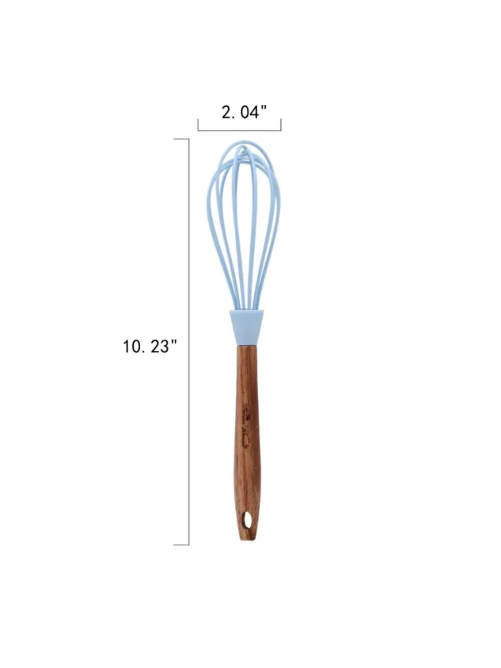 The Woman Pioneer Blue 10-Piece Silicone-Tipped Wood Handles Cooking Utensil